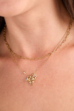Load image into Gallery viewer, Gemini Zodiac Charm Cluster Necklace