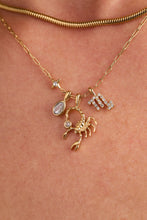 Load image into Gallery viewer, Scorpio Zodiac Charm Cluster Necklace
