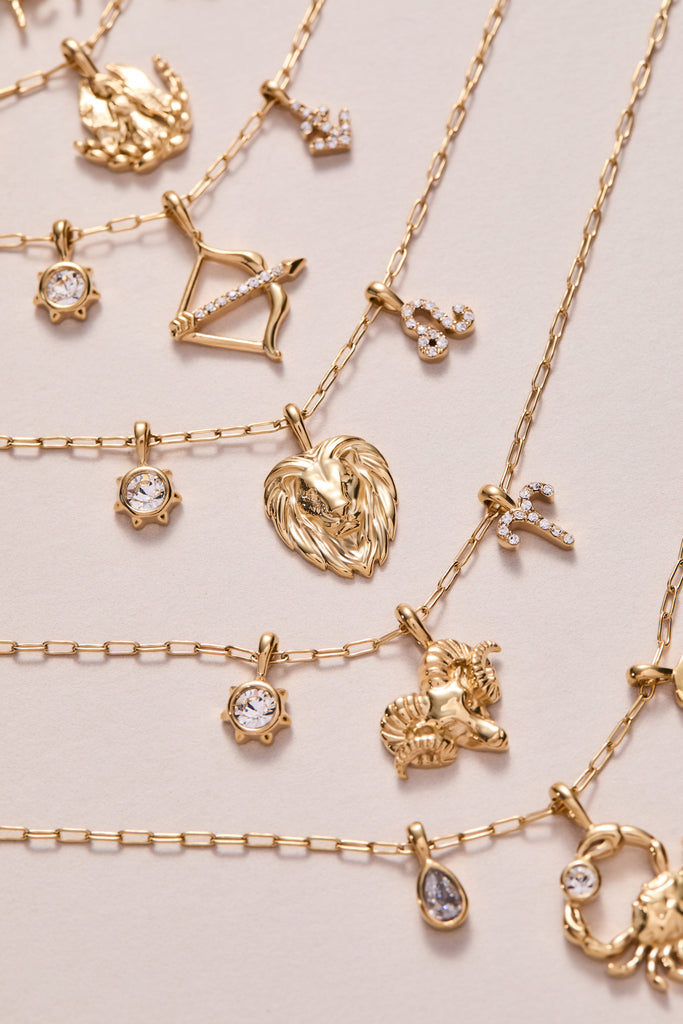 Sagittarius Zodiac Charm Cluster Necklace