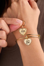 Load image into Gallery viewer, 'I Love My Cat' Bangle &amp; Pet Collar Charm Set of 2