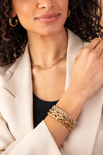 Load image into Gallery viewer, Pave Curb Chain Stretch Bracelet