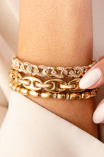 Load image into Gallery viewer, Pave Curb Chain Stretch Bracelet