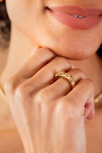 Load image into Gallery viewer, Love and Luck Open Domed Ring