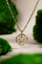 Load image into Gallery viewer, Love and Luck Wheel Charm Necklace