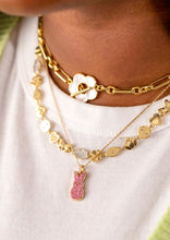 Load image into Gallery viewer, PEEPS® Pink Crystal Bunny Pendant Necklace