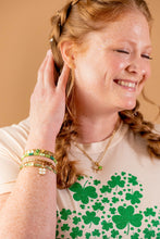 Load image into Gallery viewer, Lucky Four-Leaf Clover Stretch Bracelet