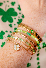 Load image into Gallery viewer, Lucky Four-Leaf Clover Stretch Bracelet