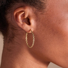 Load image into Gallery viewer, Frozen French Rope Hoop Earrings