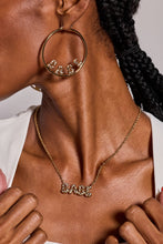 Load image into Gallery viewer, 'Babe' Bubble Crystal Hoop Earrings