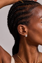 Load image into Gallery viewer, Coffee Bean Pave Crystal Stud Earrings