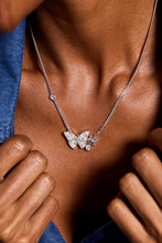 Load image into Gallery viewer, Glass Butterfly Inline Necklace
