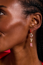 Load image into Gallery viewer, Sweet Shop 'Love' Linear Drop Statement Earrings