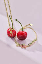 Load image into Gallery viewer, 'My Cherry Amour' In-Line Chain Bracelet