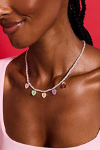 Load image into Gallery viewer, Sweethearts® ‘XOXO’ Heart Charm Pearl Beaded Necklace