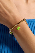 Load image into Gallery viewer, Crayola Fan Favorites Forest Green Charm Stretch Bracelet