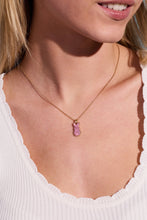 Load image into Gallery viewer, PEEPS® Pink Crystal Bunny Pendant Necklace