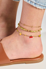 Load image into Gallery viewer, Green Ombre Semi-Precious Beaded Anklet