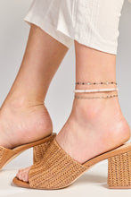 Load image into Gallery viewer, Black Enameled Chain Coin Station Anklet