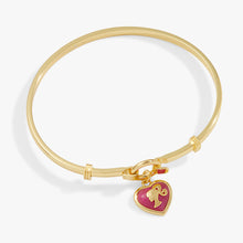 Load image into Gallery viewer, Barbie™ Silhouette Heart Charm Tension Bangle