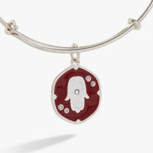 Load image into Gallery viewer, Glass Crystal Hamsa Charm Bangle