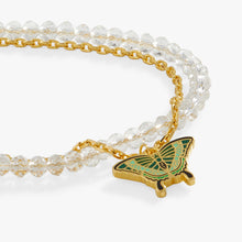 Load image into Gallery viewer, Emerald Swallowtail Butterfly Charm Bracelet
