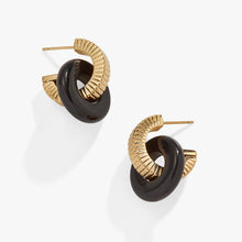 Load image into Gallery viewer, Black Onyx Textured Earrings