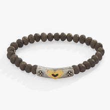 Load image into Gallery viewer, Antique Heart Stretch Bracelet
