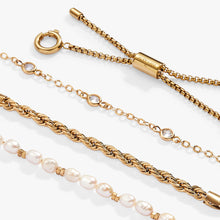 Load image into Gallery viewer, Crystal + Pearl Stranded™ Bracelet Set