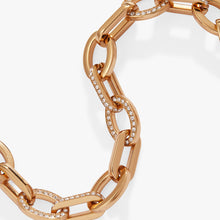 Load image into Gallery viewer, Oval Link Crystal Chain Toggle Bracelet