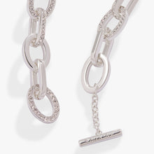 Load image into Gallery viewer, Oval Link Crystal Chain Toggle Bracelet