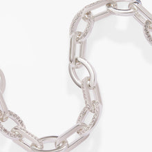 Load image into Gallery viewer, Oval Link Crystal Chain Toggle Bracelet