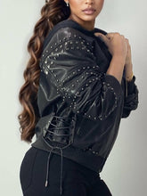 Load image into Gallery viewer, Leather Bomber Jacket