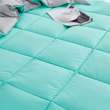 Load image into Gallery viewer, Twin/Twin XL Traditional Microfiber Reversible 3 Piece Comforter Set in Blue/Grey