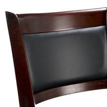 Load image into Gallery viewer, Cherry 29-inch Solid Wood Bar Stool with Faux Leather Swivel Seat