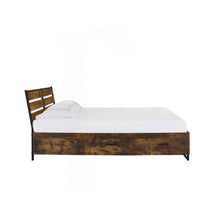 Load image into Gallery viewer, King Size Industrial Slatted Headboard Platform Bed Frame with 6 Storage Drawers