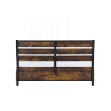 Load image into Gallery viewer, King Size Industrial Slatted Headboard Platform Bed Frame with 6 Storage Drawers