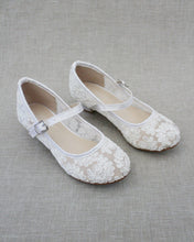 Load image into Gallery viewer, Crochet Lace Mary Jane Heels