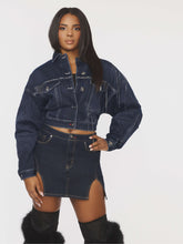 Load image into Gallery viewer, Denim Chain Link Jacket
