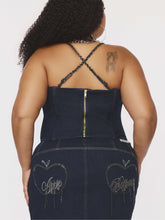 Load image into Gallery viewer, Denim Chain Link Corset