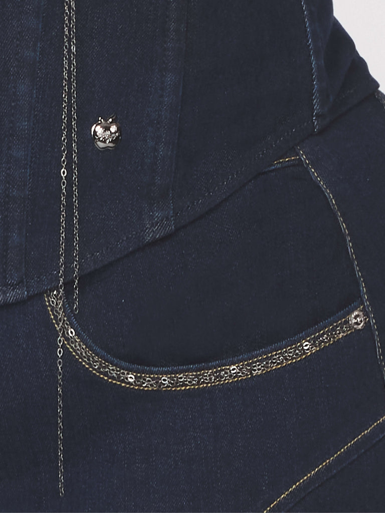 Denim Chain Link Corset