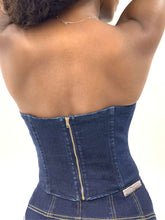 Load image into Gallery viewer, Denim Chain Link Corset