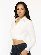 Load image into Gallery viewer, Twist Woven Shirt - White
