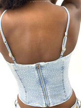 Load image into Gallery viewer, Rain on Me Corset - Medium Wash