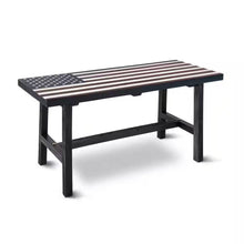 Load image into Gallery viewer, Outdoor Patio Backyard Garden Bench with American Flag Design