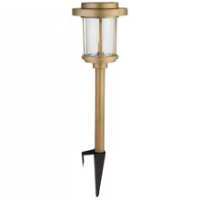 Load image into Gallery viewer, 4 Pack - Gold Outdoor Solar LED Light Set - Weather-Resistant Path Yard Lighting