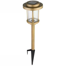 Load image into Gallery viewer, 4 Pack - Gold Outdoor Solar LED Light Set - Weather-Resistant Path Yard Lighting