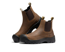 Load image into Gallery viewer, ROCKROOSTER Woodland Brown 6 inch Composite Toe Pull-on Leather Work Boots AK664
