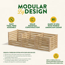 Load image into Gallery viewer, Add on Kit for 308 Gallon Cedar Wood Compost Bin - Made in the USA
