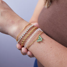Load image into Gallery viewer, Emerald Swallowtail Butterfly Charm Bracelet