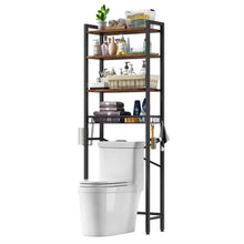 Load image into Gallery viewer, Over the Toilet Storage Freestanding Industrial Metal Wood Shelving Unit